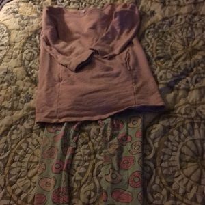 Leggings and long sleeve T-shirt